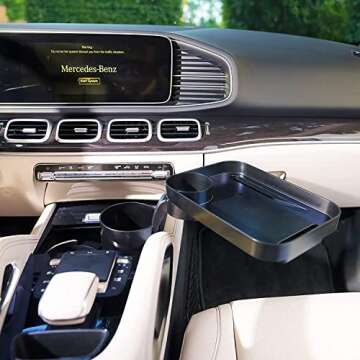 2CUPS Car Cup Holder Expander and Attachable Tray, Fits Yeti/Hydroflasks/Nalgene 16-40 oz. Dual Cup ...