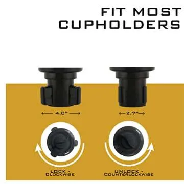 2CUPS Car Cup Holder Expander and Attachable Tray, Fits Yeti/Hydroflasks/Nalgene 16-40 oz. Dual Cup Holder with Adjustable Swivel Tray. Organizer Table for car, Truck, Automotive