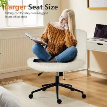 Comfortable Sweekcrispy Criss Cross Office Chair - Cream Color