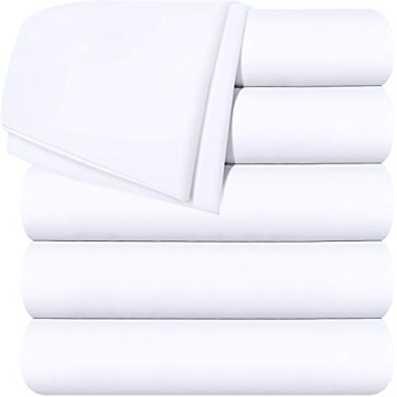 Utopia Bedding 6 Pack Flat Sheets - Soft Microfiber & Easy Care for Twin Size