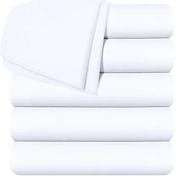 Utopia Bedding 6 Pack Flat Sheets - Soft Microfiber & Easy Care for Twin Size