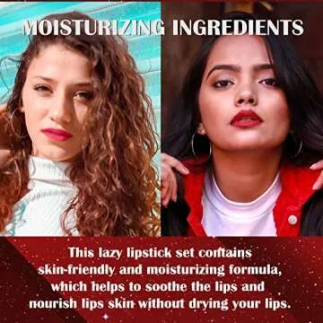 DAGEDA Pearl Lipstick, Labiales Magicos Long Lasting Waterproof Moisturizing Non-Stick Cup Not Fade Lip Shape Magic 3 Colors Changing Lipstick for Lazy People (Color C)