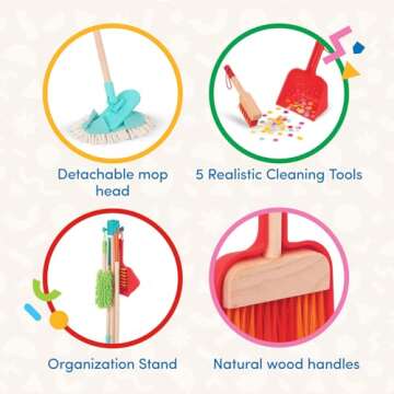 Battat Kids Cleaning Set for Fun and Learning - 2 Years +