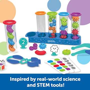 Learning Resources Silly Science Fine Motor Sorting Set, STEM Toys for Kids, Educational Toy, Preschool Fine Motor Skills, PreK Manipulatives, 55 Pieces, Age 3+