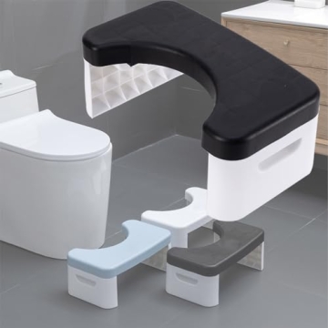 Ergonomic Foldable Toilet Stool - Enhance Bathroom Comfort & Health