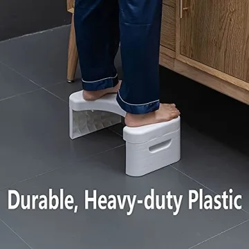 Foldable Ergonomic Toilet Stool for Better Bathroom Comfort