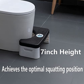 Foldable Ergonomic Toilet Stool for Better Bathroom Comfort
