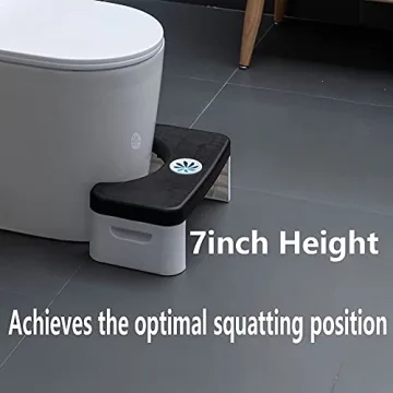Foldable Ergonomic Toilet Stool for Better Bathroom Comfort