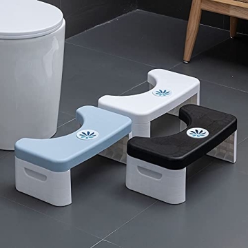 Foldable Ergonomic Toilet Stool for Better Bathroom Comfort