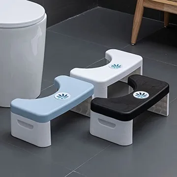 Foldable Ergonomic Toilet Stool for Better Bathroom Comfort