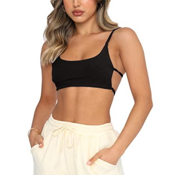 MISSACTIVER Women’s Sexy Backless Crop Top for Active Wear