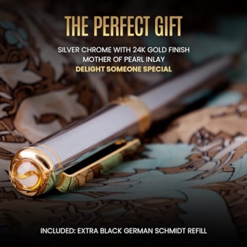 Personalized Silver Chrome Rollerball Pen