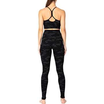 Sunzel Workout Leggings for Women, Squat Proof High Waisted Yoga Pants 4 Way Stretch, Buttery Soft 28" Inseam Dark Grey Camo X-Small