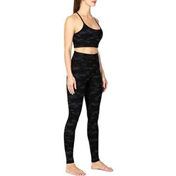 Sunzel Workout Leggings for Women, Squat Proof High Waisted Yoga Pants 4 Way Stretch, Buttery Soft 28" Inseam Dark Grey Camo X-Small