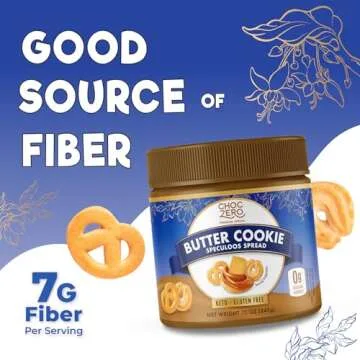 ChocZero Keto Cookie Butter Spread - No Sugar Added, Gluten Free, Low Carb Speculoos, Biscuit, Keto Friendly, Nut Butter Alternative, Dessert Hummus, Naturally Sweetened with Monk Fruit (1 jar, 12 oz)