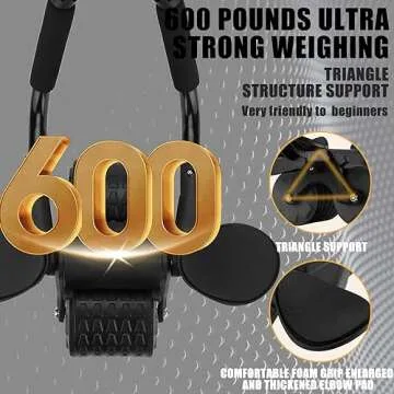 Uota Elbow Support Automatic Rebound Abdominal Wheel，Ab Roller for Abdominal Exercise Machine，Abs Workout Equipment，Dolly Core Strengthening Trainer Fitness Belly Training (Black)