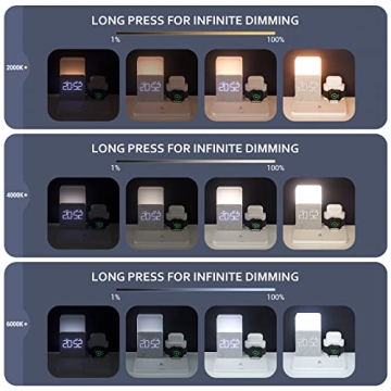 COLSUR 3-in-1 Wireless Charging Station Alarm Clock Night Light