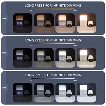 COLSUR 3-in-1 Wireless Charging Station Alarm Clock Night Light