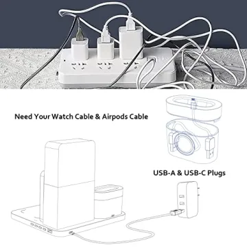 COLSUR 3-in-1 Wireless Charging Station Alarm Clock Night Light