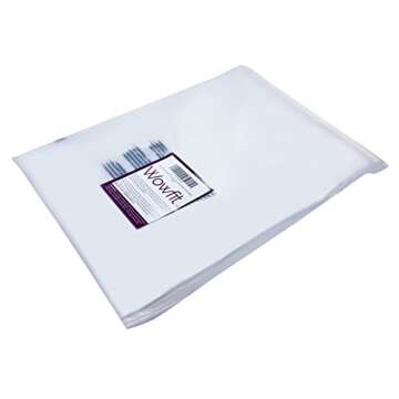 Wowfit 400 CT Combo Pack- 6x9,8x10,9x12,11x14 inches Self Sealing Clear Poly Bags with Suffocation Warning, Strong Adhesive, Not Resealable, 400 Count, FBA compliant