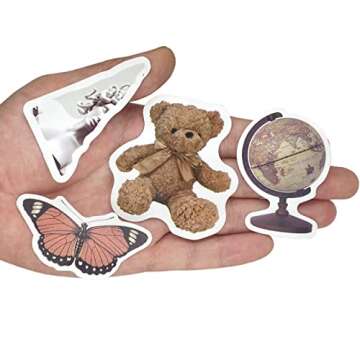 Aowplc 100 Pcs Vintage Stickers, Aesthetic Stickers for Water Bottle, Laptop, Scrapbook, Journaling, Waterproof Vinyl Stickers for Adults Teens