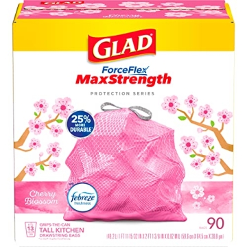 Durable Glad ForceFlex Kitchen Trash Bags with Scent