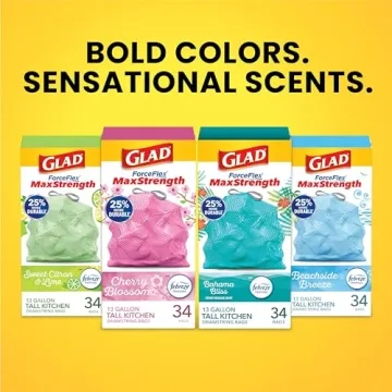 Durable Glad ForceFlex Kitchen Trash Bags with Scent