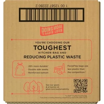 Durable Glad ForceFlex Kitchen Trash Bags with Scent