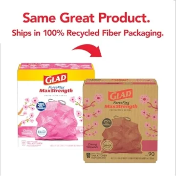 Durable Glad ForceFlex Kitchen Trash Bags with Scent