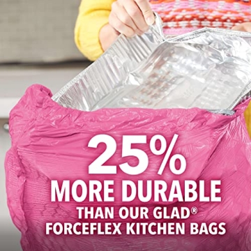 Durable Glad ForceFlex Kitchen Trash Bags with Scent