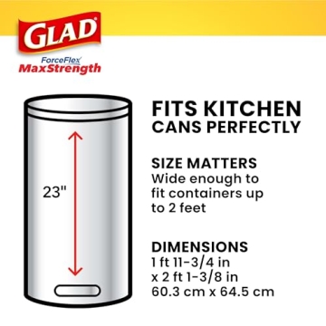 Durable Glad ForceFlex Kitchen Trash Bags with Scent