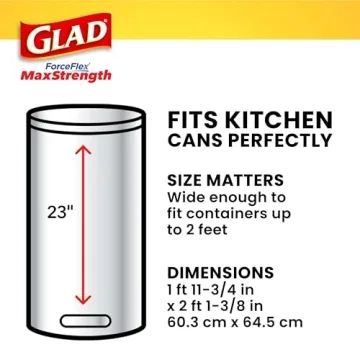 Durable Glad ForceFlex Kitchen Trash Bags with Scent