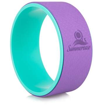 Summerease Yoga Swing/Hammock and Yoga Wheel Set: Antigravity Trapeze Includes 2 Hanging Straps and Hardware. Bonus 12X5 Dharma Wheel, Perfect for Inversion and Flexibility (Yoga Swing and Wheel)