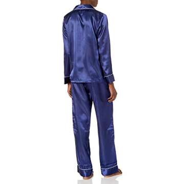 Mae Women's Satin Notch Collar Pajama Set