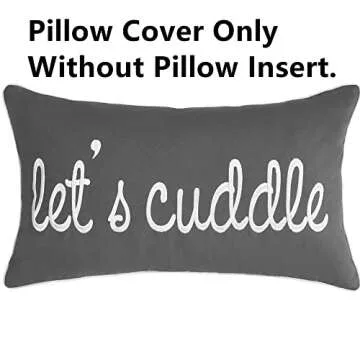 Sunkifover Dark Gray Decorative Pillow Cover - 12x20 In