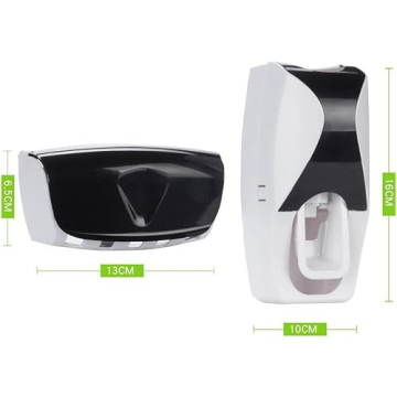 Wikor Toothbrush Holder and Toothpaste Dispenser Set for Families