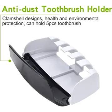 Wikor Toothbrush Holder and Toothpaste Dispenser Set for Families