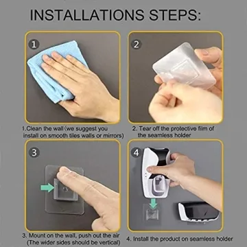 Wikor Toothbrush Holder and Toothpaste Dispenser Set for Families