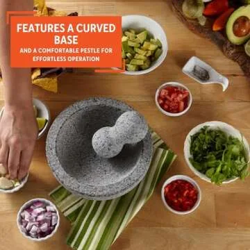 IMUSA USA Granite Molcajete Spice Grinder 6-Inch, Gray