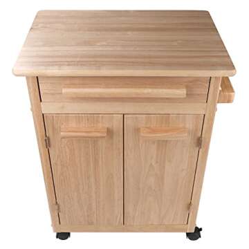 Winsome Wood Kitchen Cart, Natural, Single Drawer (82027)