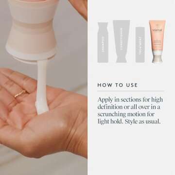 VIRTUE Curl Gel for Curly Hair, Anti Frizz Hair Styler, Sulfate Free, Ideal for All Curl Types, Color Safe, 6.7 Fl Oz