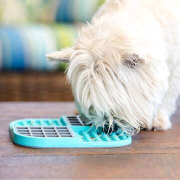 Lickimat Slomo, Dog Slow Feeding Lick Mat, Boredom Anxiety Reducer, Turquoise