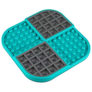 Lickimat Slomo, Dog Slow Feeding Lick Mat, Boredom Anxiety Reducer, Turquoise