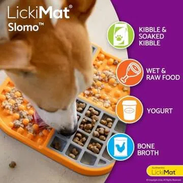 Lickimat Slomo, Dog Slow Feeding Lick Mat, Boredom Anxiety Reducer, Turquoise