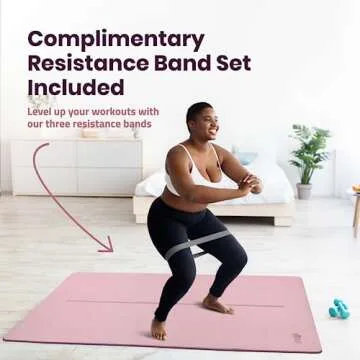 Gogokiwi Large Yoga Mat Extra Wide Non-Slip Fitness Mat