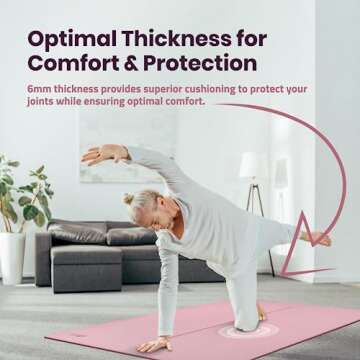 Gogokiwi Large Yoga Mat Extra Wide Non-Slip Fitness Mat