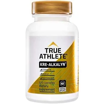 True Athlete Kre Alkalyn 1,500mg - Helps Build Muscle, Gain Strength & Increase Performance, Buffered Creatine for Optimal Absorption - NSF Certified for Sport (120 Capsules)