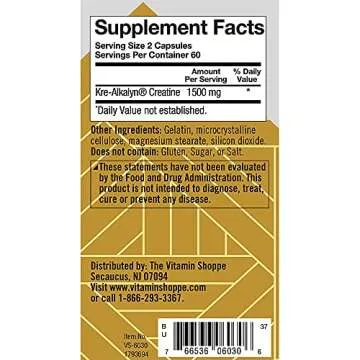 True Athlete Kre Alkalyn 1,500mg - Helps Build Muscle, Gain Strength & Increase Performance, Buffered Creatine for Optimal Absorption - NSF Certified for Sport (120 Capsules)
