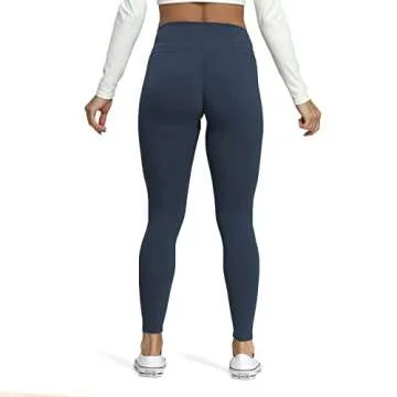 Aoxjox High Waisted Workout Leggings for Women Scrunch Tummy Control Luna Buttery Soft Yoga Pants 26" (Blueberry, Small)