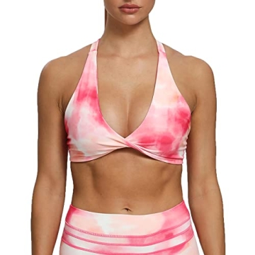 Aoxjox Women's Workout Sports Bras Fitness Backless Padded Satara Low Impact Bra Yoga Crop Tank Top ...